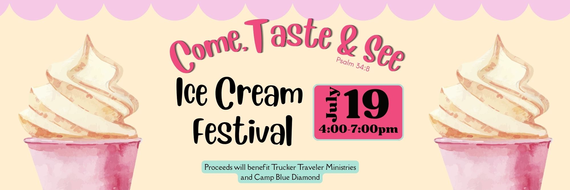 ice cream festival banner